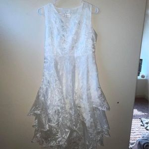 Girls size XL white dress